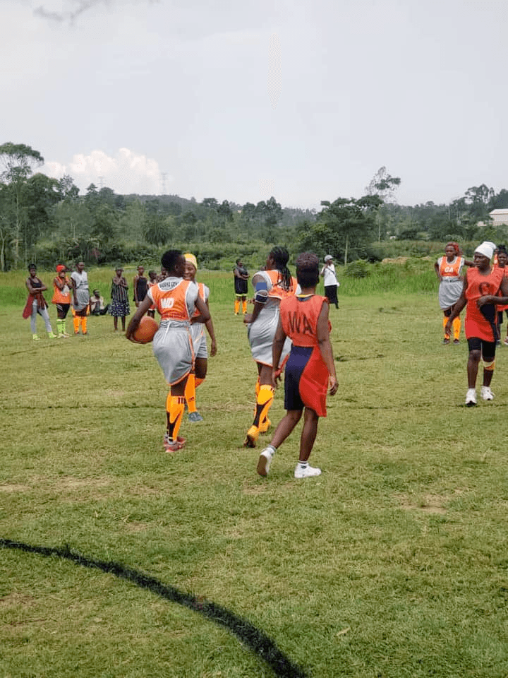 Women and players at the Netball Cup event