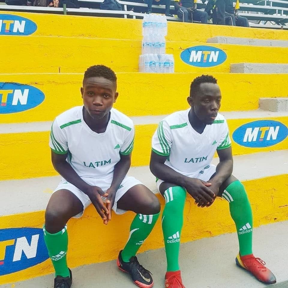 Samson and Swaleh in their soccer uniforms at World Ahead Senior Secondary School